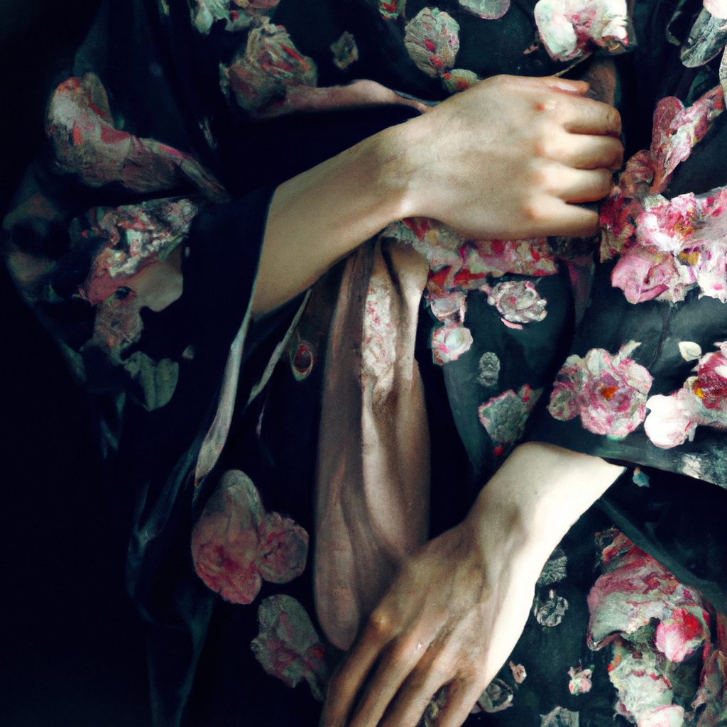 和装ポートレート。自然光で穏やかな表情を捉えた一枚